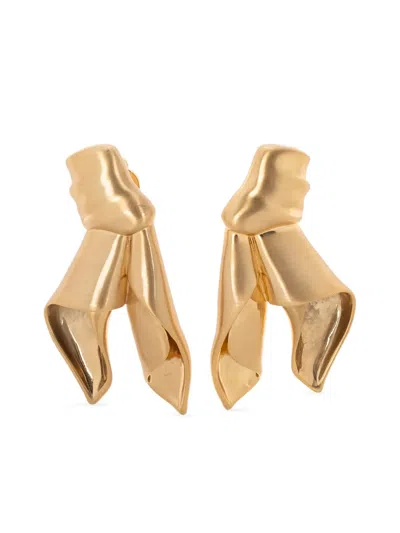 Cult Gaia Brass Clip-on Earrings In Gold