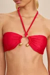 Cult Gaia Brenner Bikini Top In Lollipop In Red