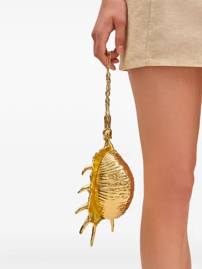 Cult Gaia Bresha Clutch Bag In Gold