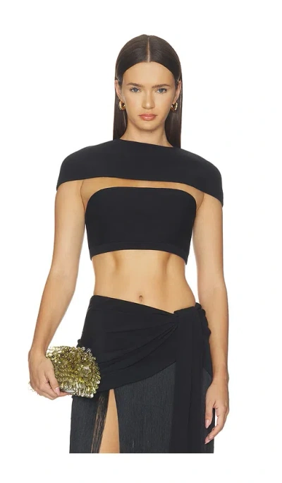 Cult Gaia Brett Top In Black