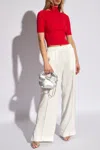 Cult Gaia Brianna Ribbed Knitted Top In Red