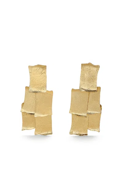 Cult Gaia Brooklyn Brass Clip-on Earrings In Gold