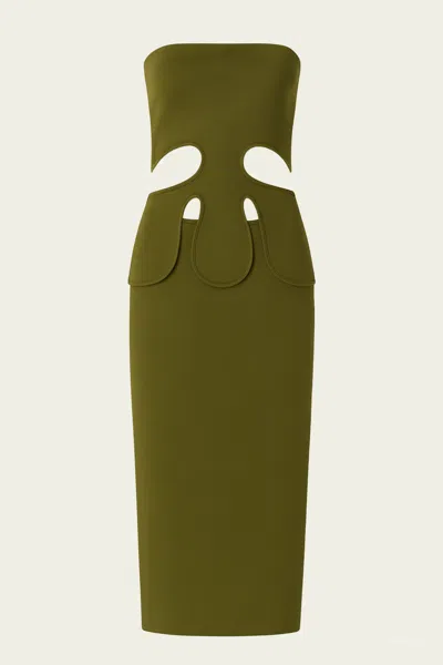 Cult Gaia Brunelo Knit Dress In Rosemary In Green