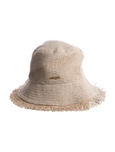 Pre-owned Cult Gaia Bucket Hat In Neutral