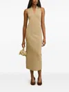 Cult Gaia Caia Halterneck Midi Dress In Neutral