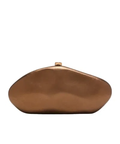 Cult Gaia Caldera Clutch In Brown