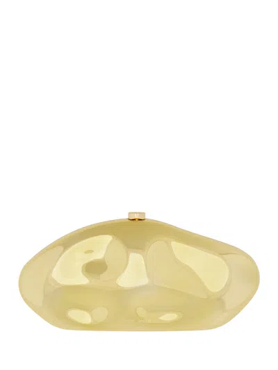 Cult Gaia Caldera Clutch In Gold