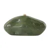 Cult Gaia Caldera Clutch With Organic Shape And Glossy Finish In Green