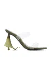 Cult Gaia Calisto Pvc Sandals In Green