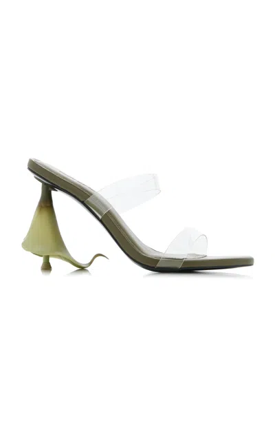 Cult Gaia Calisto Pvc Sandals In Green