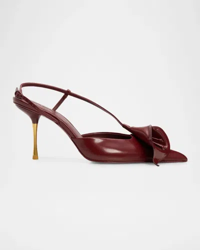 Cult Gaia Calla 85mm Slingback Pumps In Burgundy
