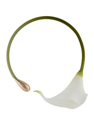 Pre-owned Cult Gaia Calla Vine Choker Necklace, 15" In Multi