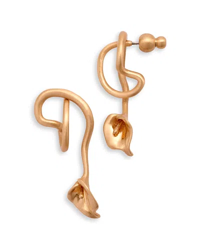 Cult Gaia Calla Wavy Earrings In Gold