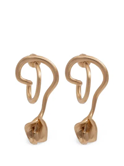 Cult Gaia Calla Wavy Earrings In Gold