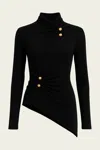 Cult Gaia Callie Knit Top In Black In Black