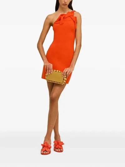 Cult Gaia Camelia Knit Dress In Orange