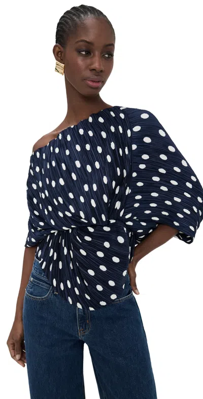 Cult Gaia Cami Top Small Dot Deep Lake In Blue