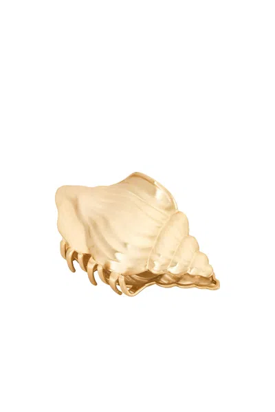 Cult Gaia Camilla Hair Clip In Brushed Brass