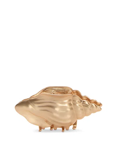 Cult Gaia Camilla Shell Claw Clip In Brushed Brown