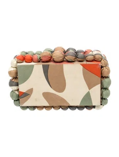 Pre-owned Cult Gaia Canvas Clutch In Neutral