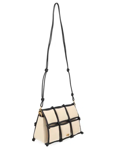 Cult Gaia Canvas Crossbody Bag In Orange