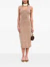Cult Gaia Casey Knitted Dress In Neutrals