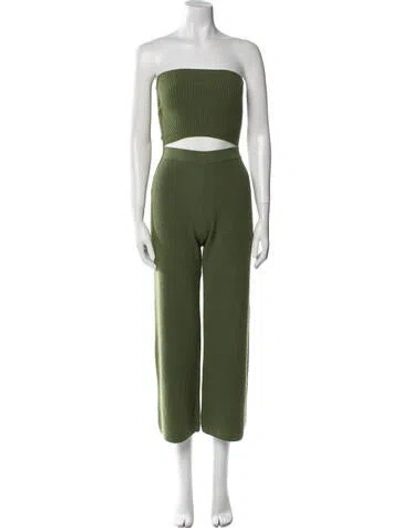 Pre-owned Cult Gaia Cashmere Pant Set In Green