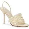 Cult Gaia Cassia Faux Pearl-embellished Pvc And Satin Slingback Sandals In Pearl