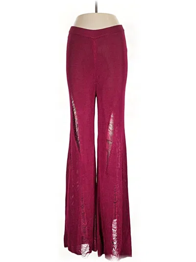 Pre-owned Cult Gaia Casual Pants In Burgundy