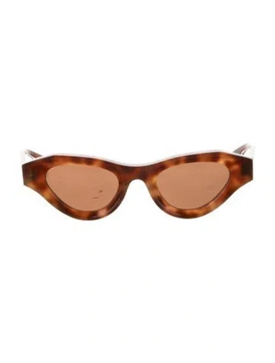 Pre-owned Cult Gaia Cat-eye Tinted Sunglasses In Brown