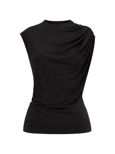 Cult Gaia Celene Draped Top In Black