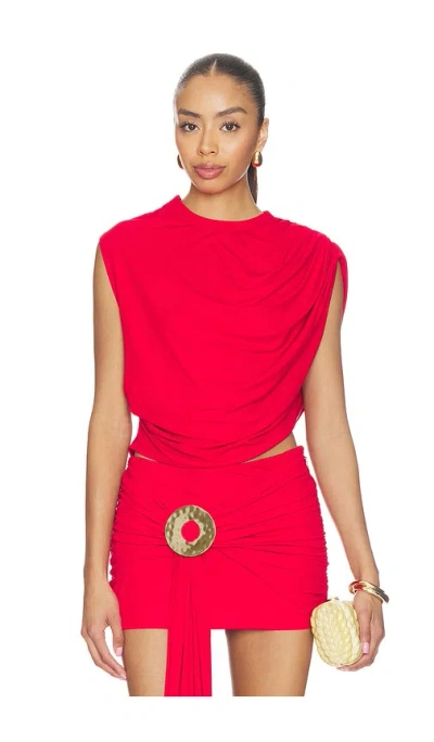 Cult Gaia Celene Draped Top In Pink