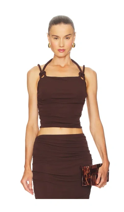 Cult Gaia Celina Top In Brown