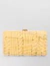 Cult Gaia Chain Strap Rectangular Clutch Twisted Design In Yellow