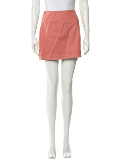 Pre-owned Cult Gaia Chain-link Accents Mini Skirt In Pink