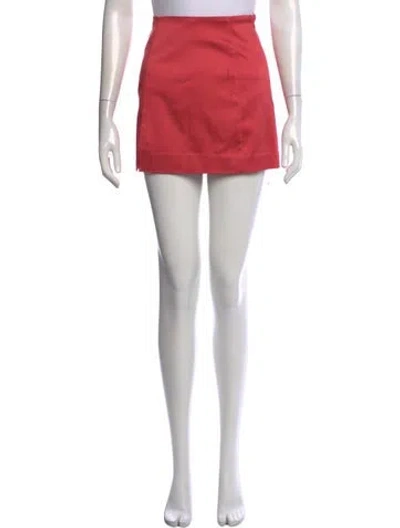 Pre-owned Cult Gaia Chain-link Accents Mini Skirt In Pink