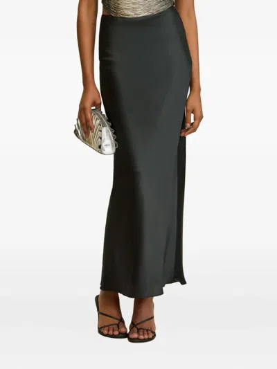 Cult Gaia Chantel Bias-cut Maxi Skirt In Black