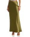 Cult Gaia Stretch-silk Chantel Slip Maxi Skirt In Cedar