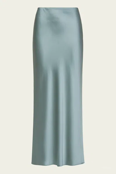 Cult Gaia Chantel Maxi Skirt In Celadon In Blue