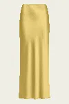 Cult Gaia Chantel Maxi Skirt In Light Gold In Yellow