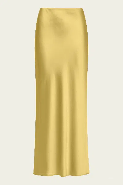 Cult Gaia Chantel Maxi Skirt In Light Gold In Yellow