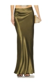 Cult Gaia Stretch-silk Chantel Slip Maxi Skirt In Cedar