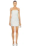 Cult Gaia Charli Crinkled Chiffon Mini Dress In Hydrangea Multi