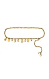 Cult Gaia Bijou Charm Belt In Antique Brass In Gold