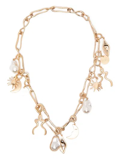 Cult Gaia Charm-chain Necklace In Gold