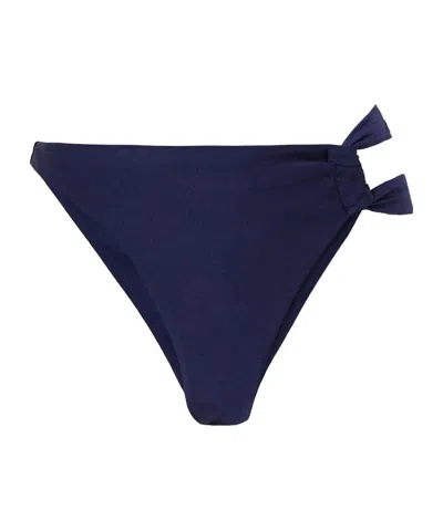 Cult Gaia Charmaine Asymmetrical Bikini Swim Trunks In Blue