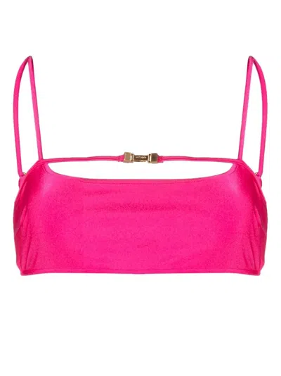 Cult Gaia Betty Bikini Top Dragonfruit Xs In Pink