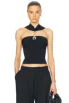Cult Gaia Chris Knit Top In Black