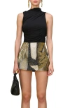 Cult Gaia Christian Sleeveless Mock Neck Top In Black