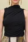 Cult Gaia Christian Sleeveless Mock Neck Top